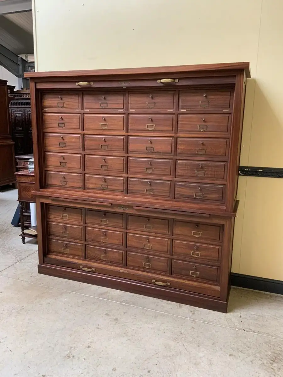 Antiker sensationeller Art Deco Rolladen Archiv Schrank - Lieferung möglich! 0