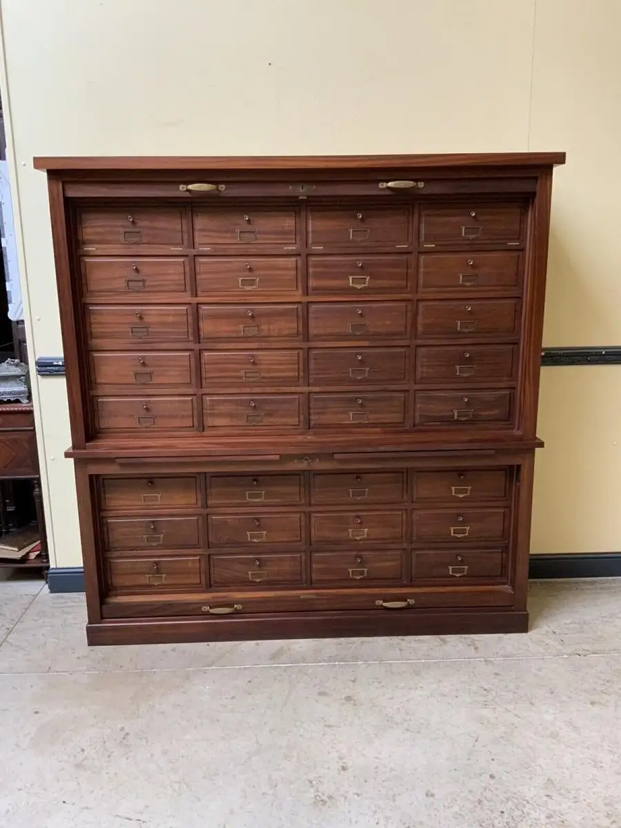 Antiker sensationeller Art Deco Rolladen Archiv Schrank - Lieferung möglich! 11