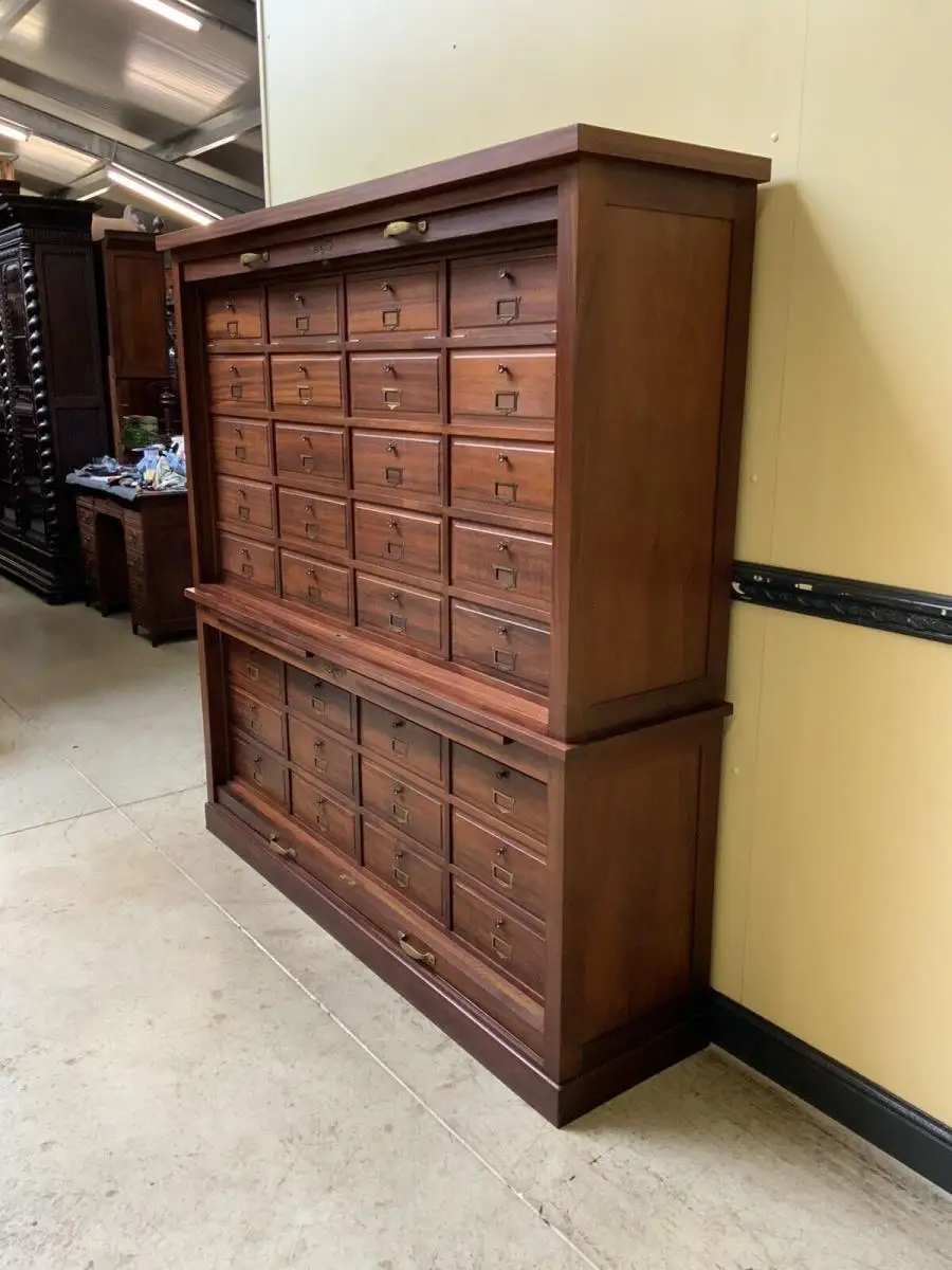 Antiker sensationeller Art Deco Rolladen Archiv Schrank - Lieferung möglich! 12