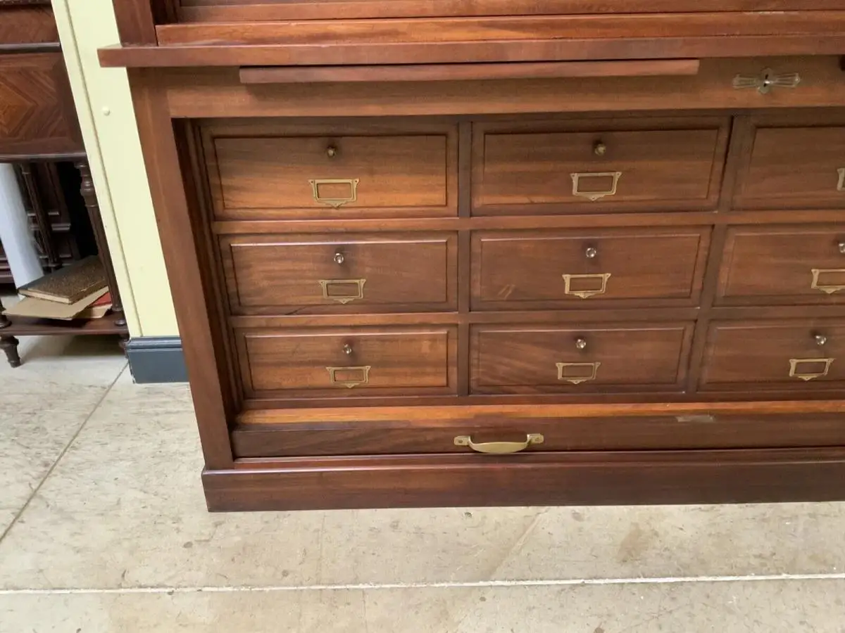 Antiker sensationeller Art Deco Rolladen Archiv Schrank - Lieferung möglich! 15