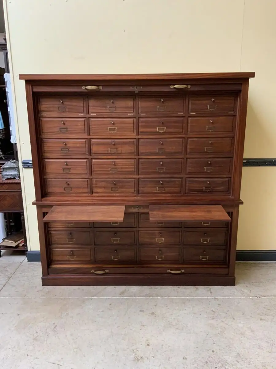 Antiker sensationeller Art Deco Rolladen Archiv Schrank - Lieferung möglich! 19