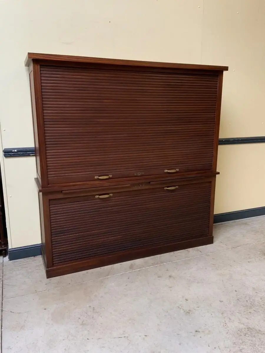 Antiker sensationeller Art Deco Rolladen Archiv Schrank - Lieferung möglich! 2