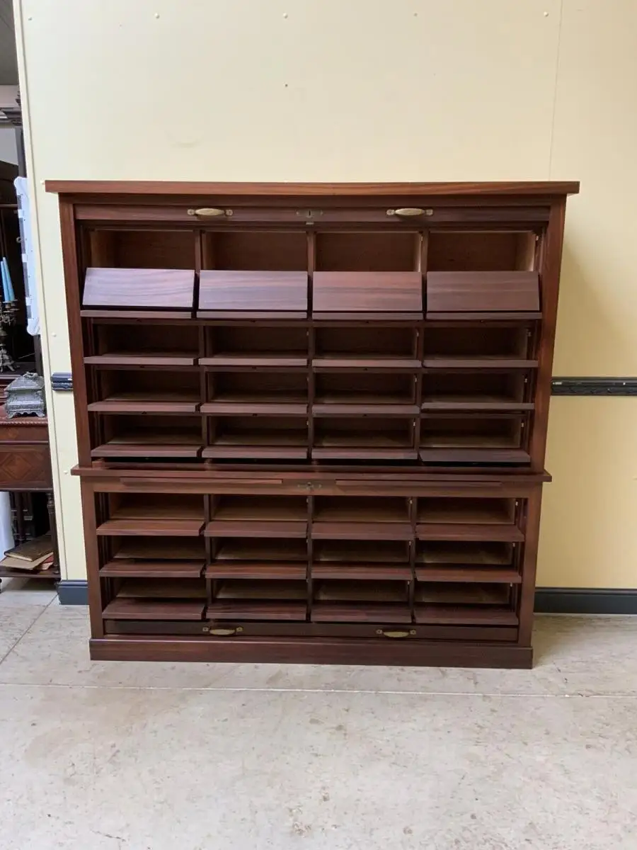 Antiker sensationeller Art Deco Rolladen Archiv Schrank - Lieferung möglich! 20