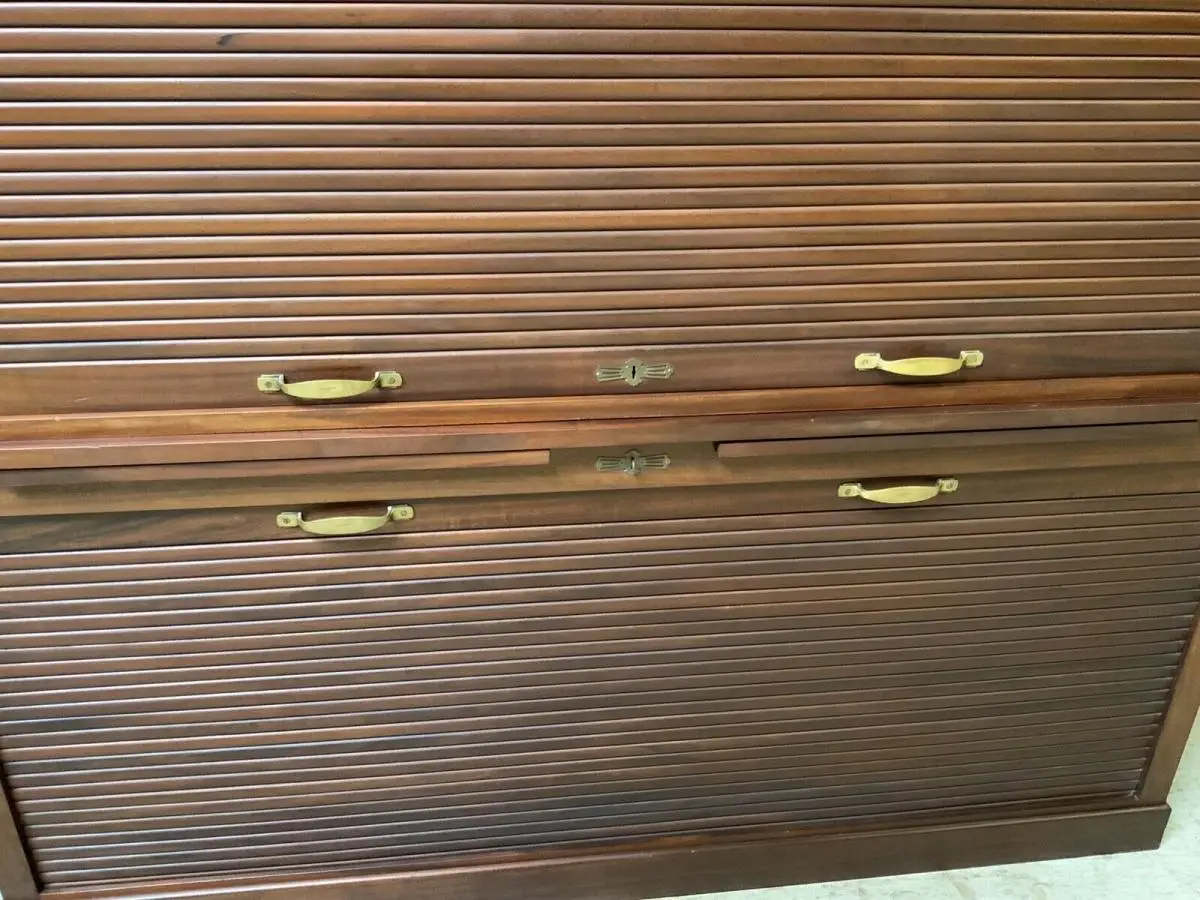 Antiker sensationeller Art Deco Rolladen Archiv Schrank - Lieferung möglich! 4