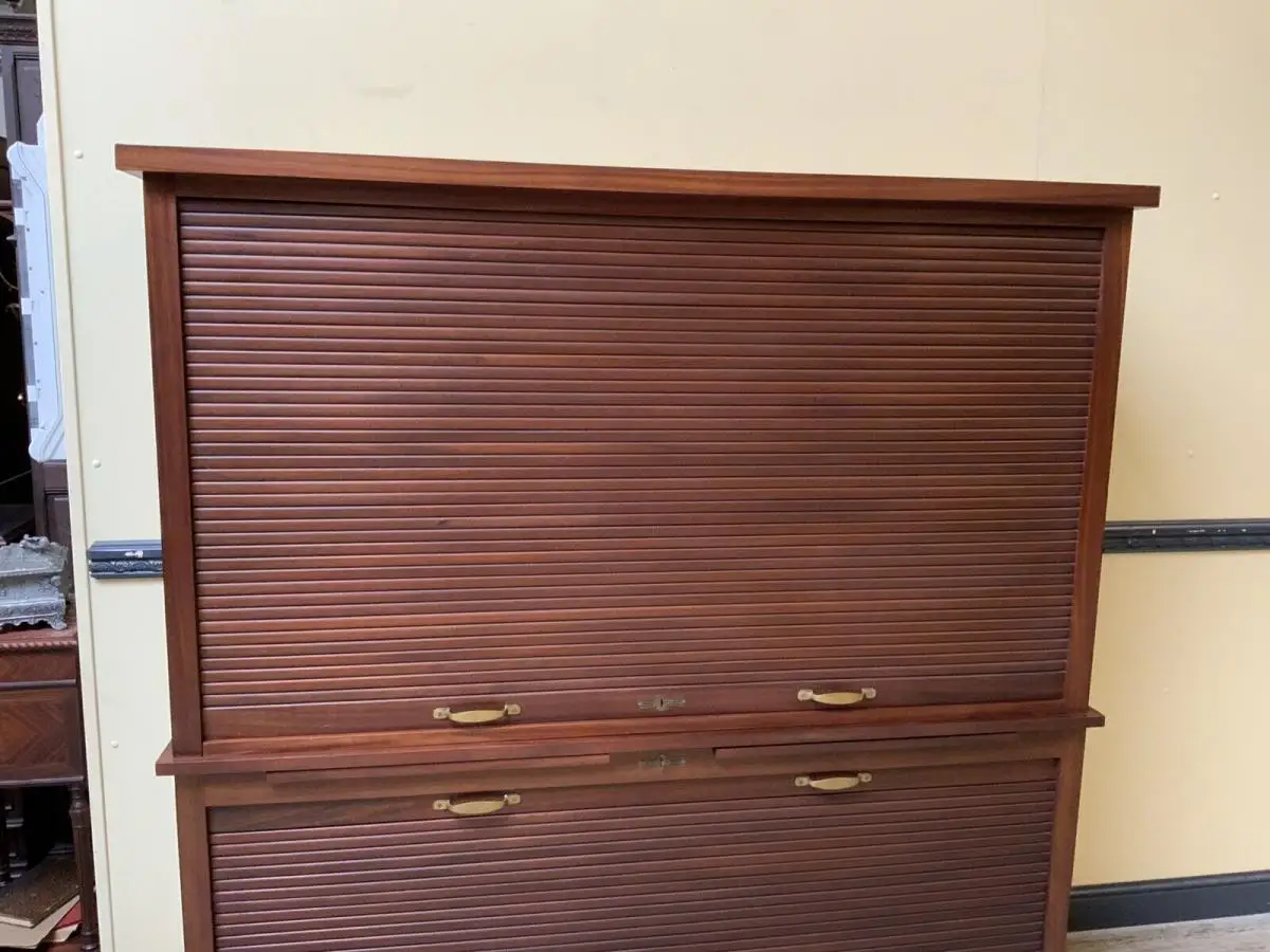 Antiker sensationeller Art Deco Rolladen Archiv Schrank - Lieferung möglich! 5