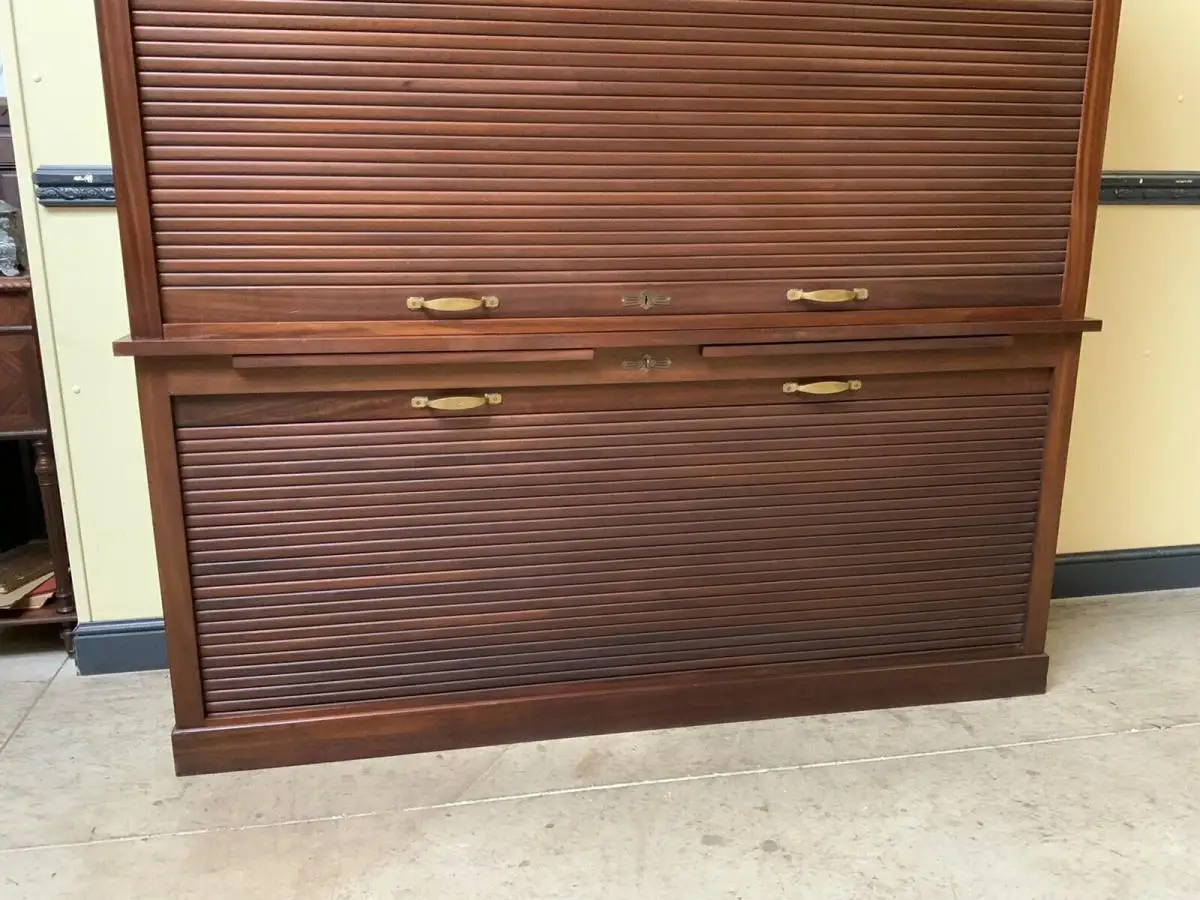 Antiker sensationeller Art Deco Rolladen Archiv Schrank - Lieferung möglich! 6