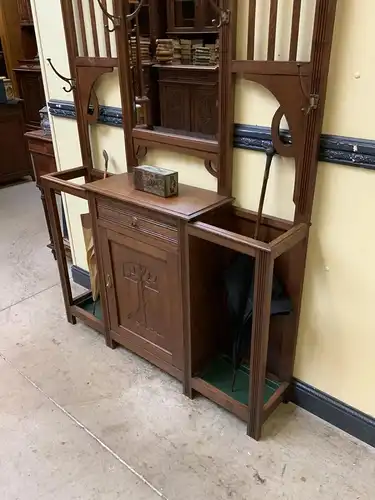 Antike Jugendstil Garderobe mit Schrank und Schub -Traumhaft- Lieferung möglich!