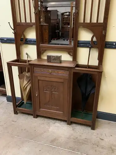 Antike Jugendstil Garderobe mit Schrank und Schub -Traumhaft- Lieferung möglich!