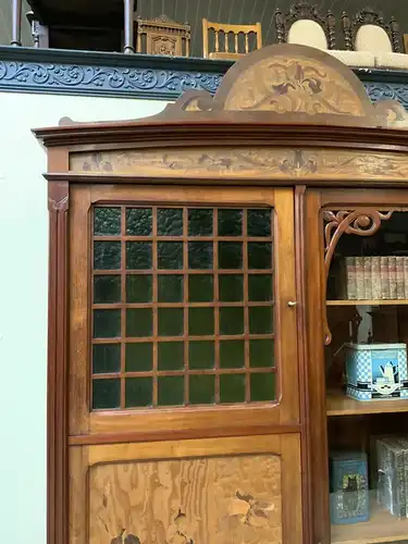 Antike Jugendstil Vitrine, Art Nouveau - Stil Majorelle - Lieferung möglich!