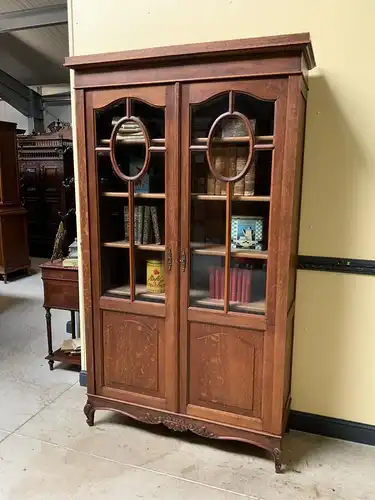 Antiker Jugendstil Bücherschrank, Vitrine, Traumhaft  - Lieferung möglich!