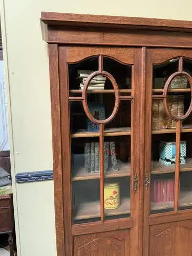 Antiker Jugendstil Bücherschrank, Vitrine, Traumhaft  - Lieferung möglich!