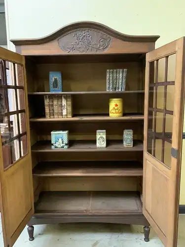 Antiker traumhafter Jugendstil Bücherschrank, Vitrine, - Lieferung möglich!