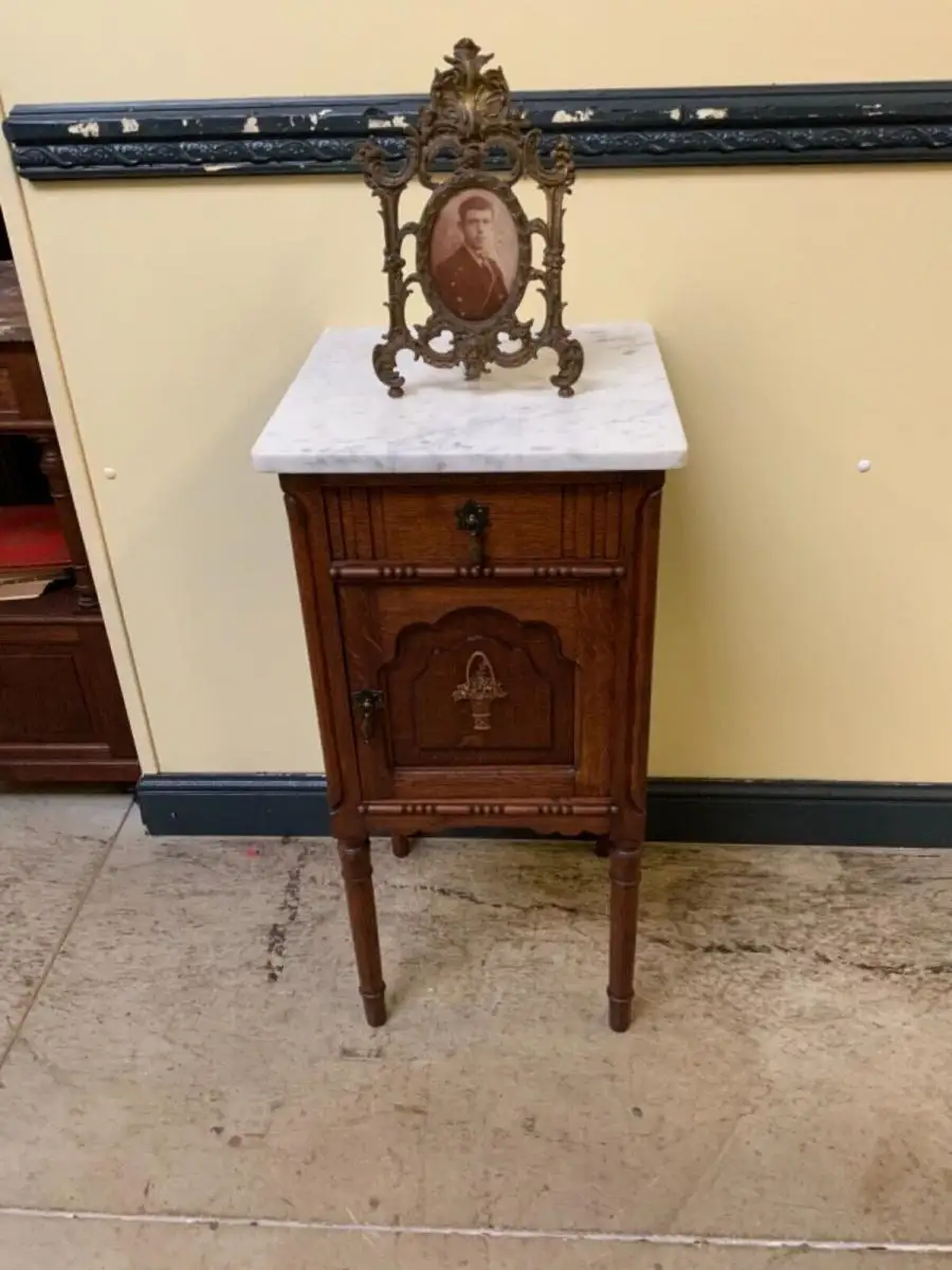 Antiker Jugendstil Nachtschrank, Vertiko -Lieferung möglich! 0