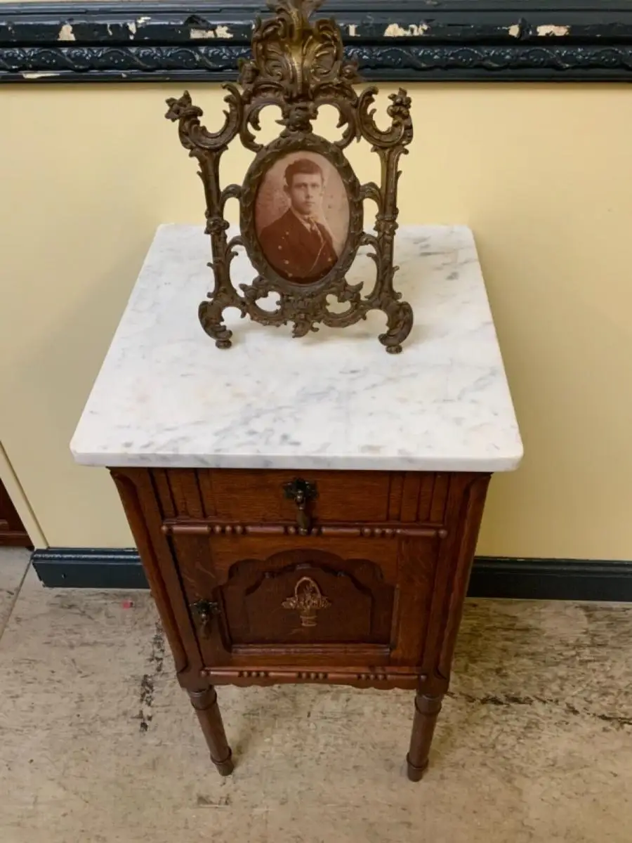 Antiker Jugendstil Nachtschrank, Vertiko -Lieferung möglich! 3