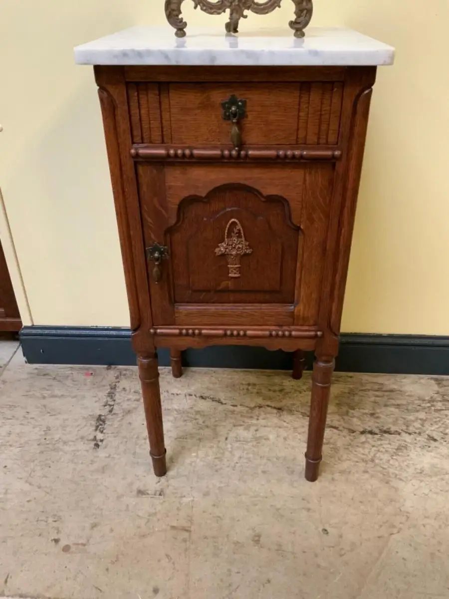 Antiker Jugendstil Nachtschrank, Vertiko -Lieferung möglich! 8