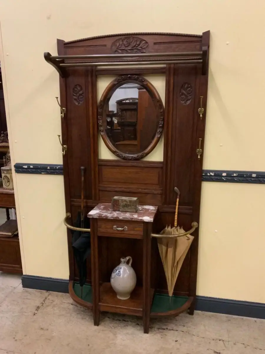 Antike Jugendstil Garderobe mit Schubfach - Traumhaft - Lieferung möglich! 0