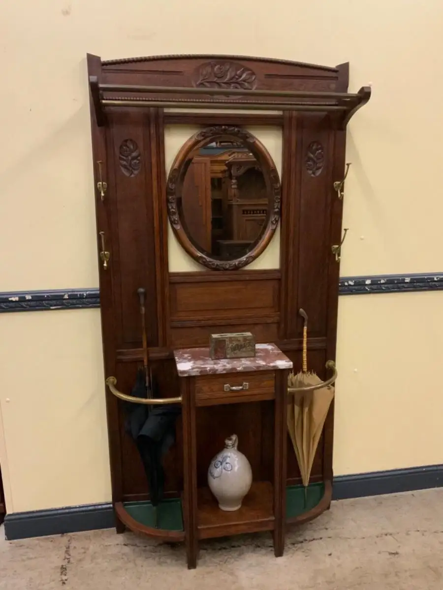 Antike Jugendstil Garderobe mit Schubfach - Traumhaft - Lieferung möglich! 1