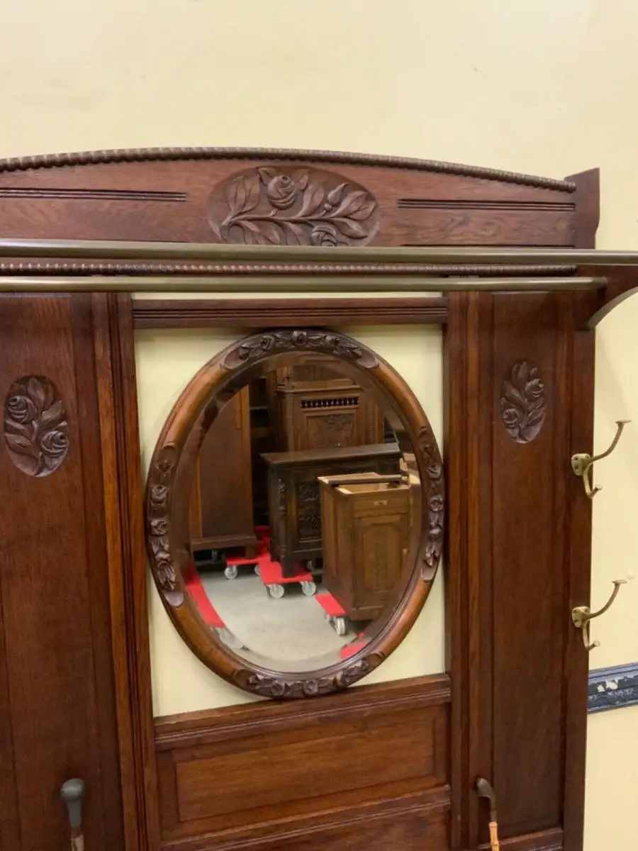 Antike Jugendstil Garderobe mit Schubfach - Traumhaft - Lieferung möglich! 11