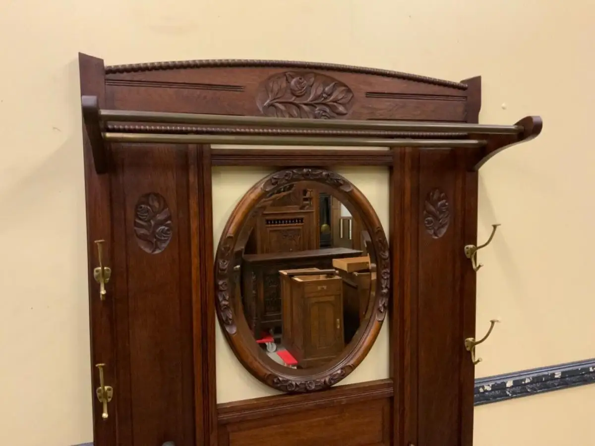 Antike Jugendstil Garderobe mit Schubfach - Traumhaft - Lieferung möglich! 12