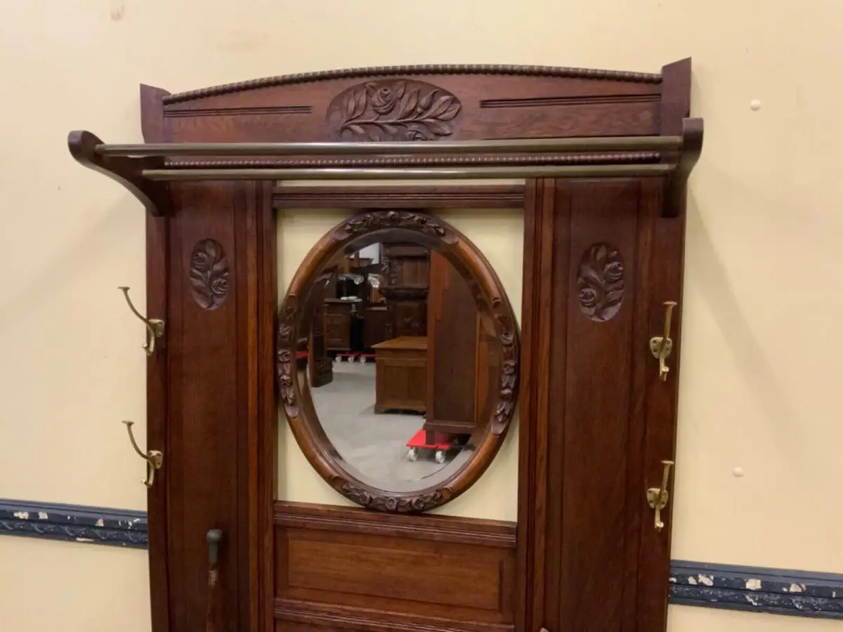 Antike Jugendstil Garderobe mit Schubfach - Traumhaft - Lieferung möglich! 13