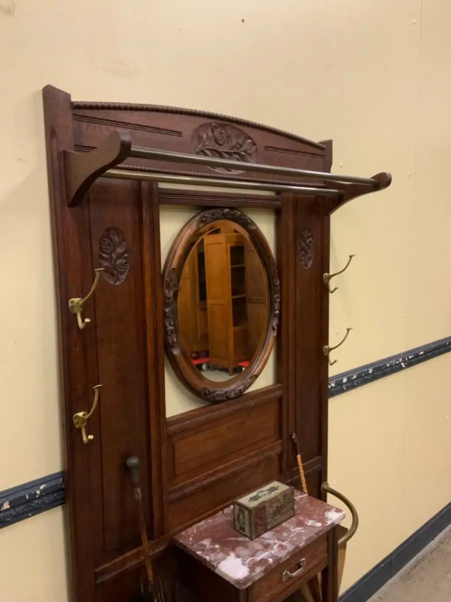 Antike Jugendstil Garderobe mit Schubfach - Traumhaft - Lieferung möglich! 15