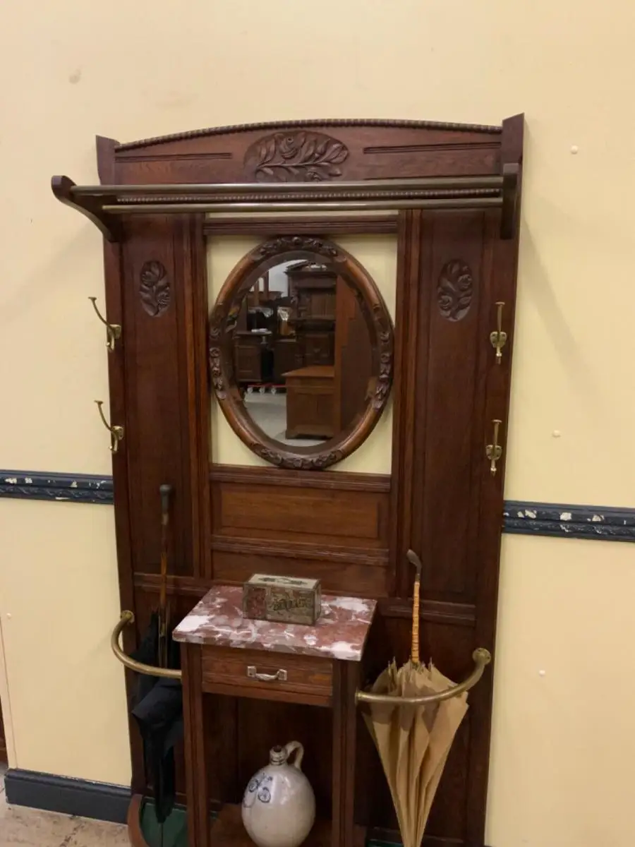 Antike Jugendstil Garderobe mit Schubfach - Traumhaft - Lieferung möglich! 5