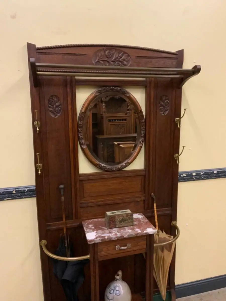 Antike Jugendstil Garderobe mit Schubfach - Traumhaft - Lieferung möglich! 6
