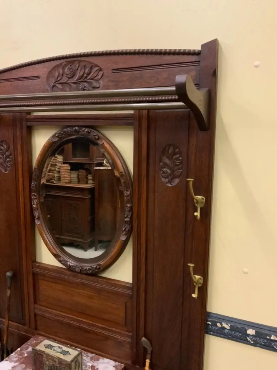 Antike Jugendstil Garderobe mit Schubfach - Traumhaft - Lieferung möglich! 9