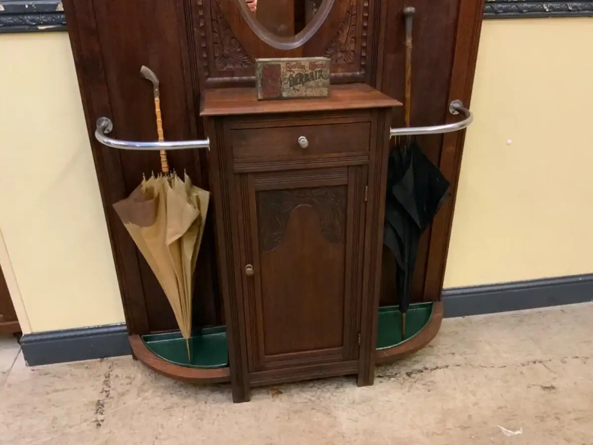 Antike Art Deco Garderobe mit Schrank und Schub - Traumhaft - Lieferung möglich! 4