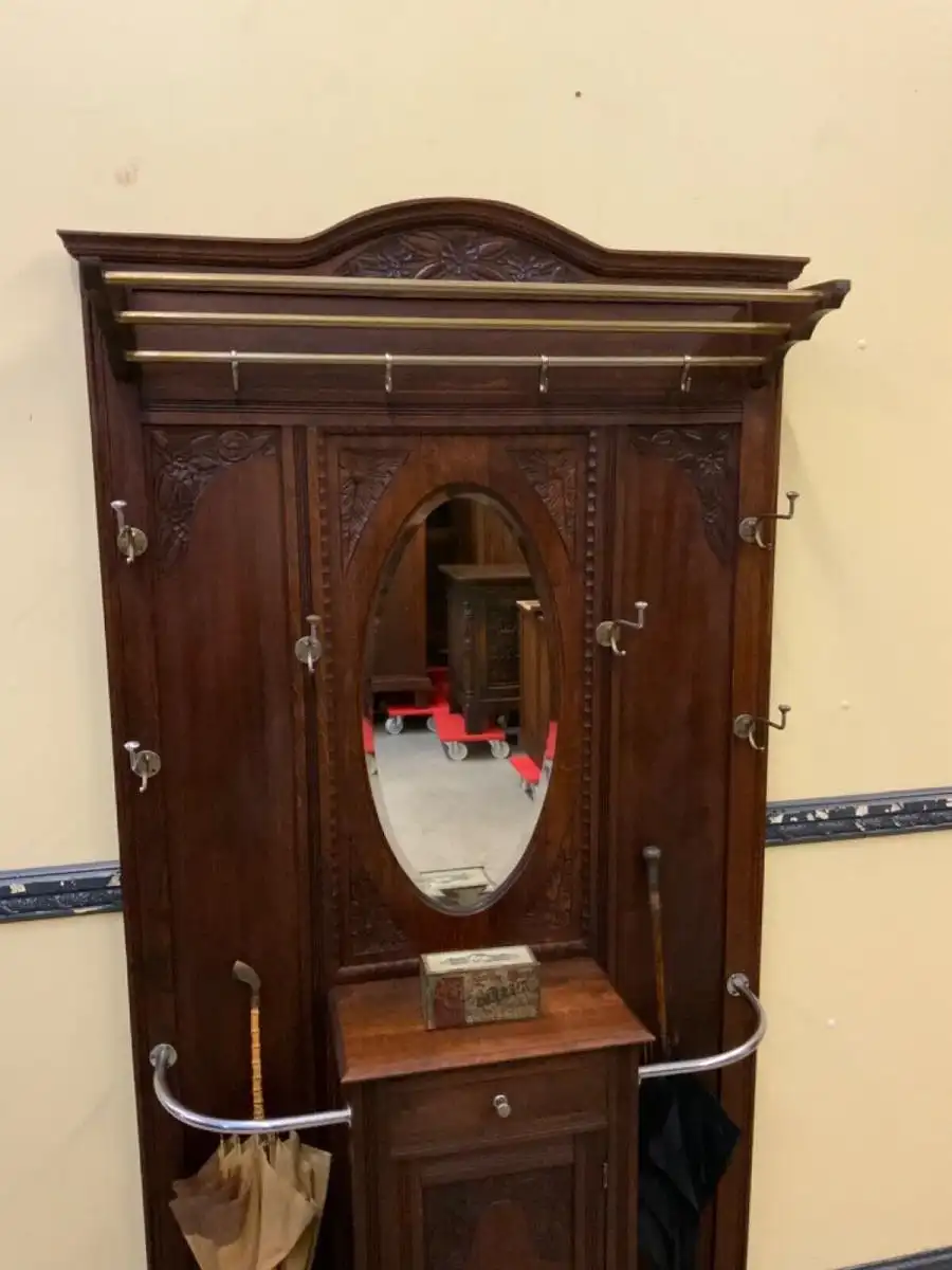 Antike Art Deco Garderobe mit Schrank und Schub - Traumhaft - Lieferung möglich! 5