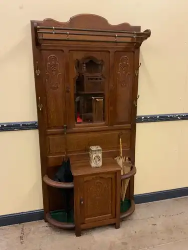 Antike Jugendstil Garderobe mit Schrank  - Lieferung möglich!