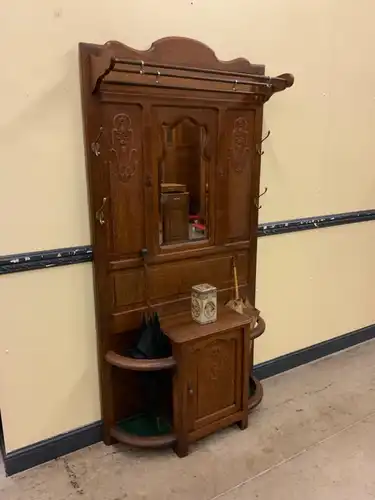 Antike Jugendstil Garderobe mit Schrank  - Lieferung möglich!