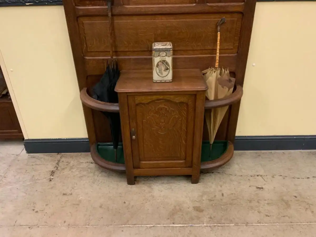 Antike Jugendstil Garderobe mit Schrank  - Lieferung möglich! 5