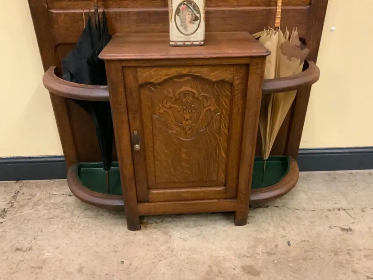 Antike Jugendstil Garderobe mit Schrank  - Lieferung möglich! 9