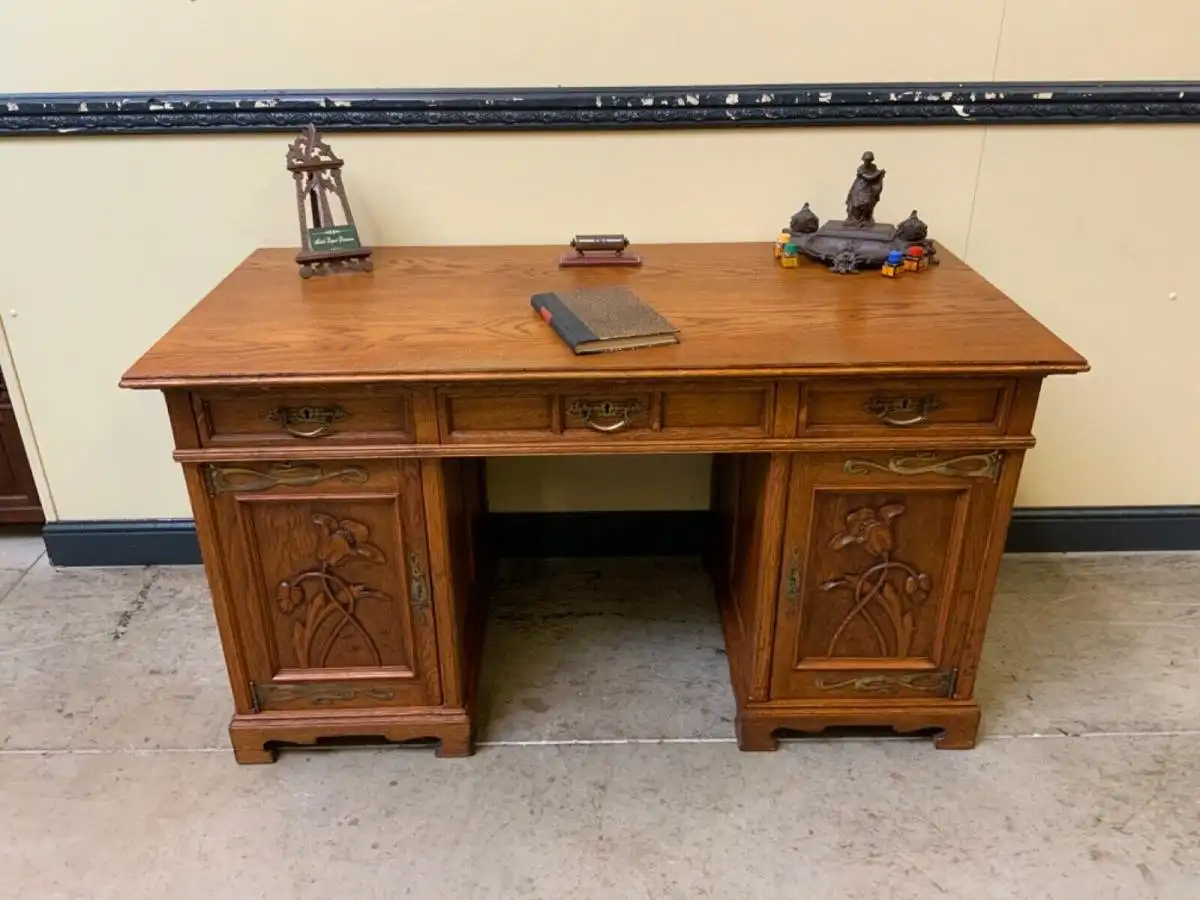 Antiker Jugendstil Schreibtisch, Art Nouveau - Traumhaft -  Lieferung möglich! 0