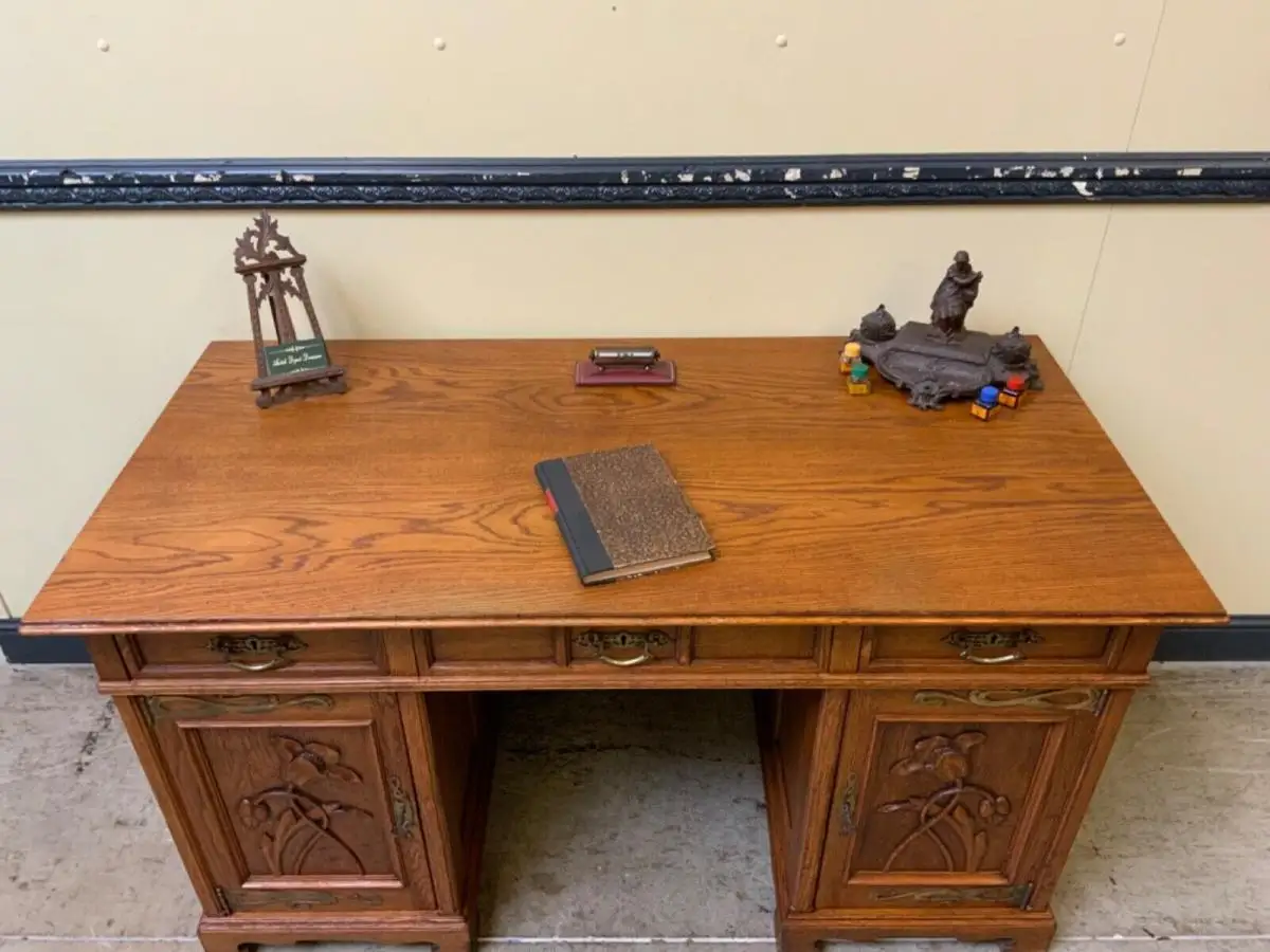 Antiker Jugendstil Schreibtisch, Art Nouveau - Traumhaft -  Lieferung möglich! 4