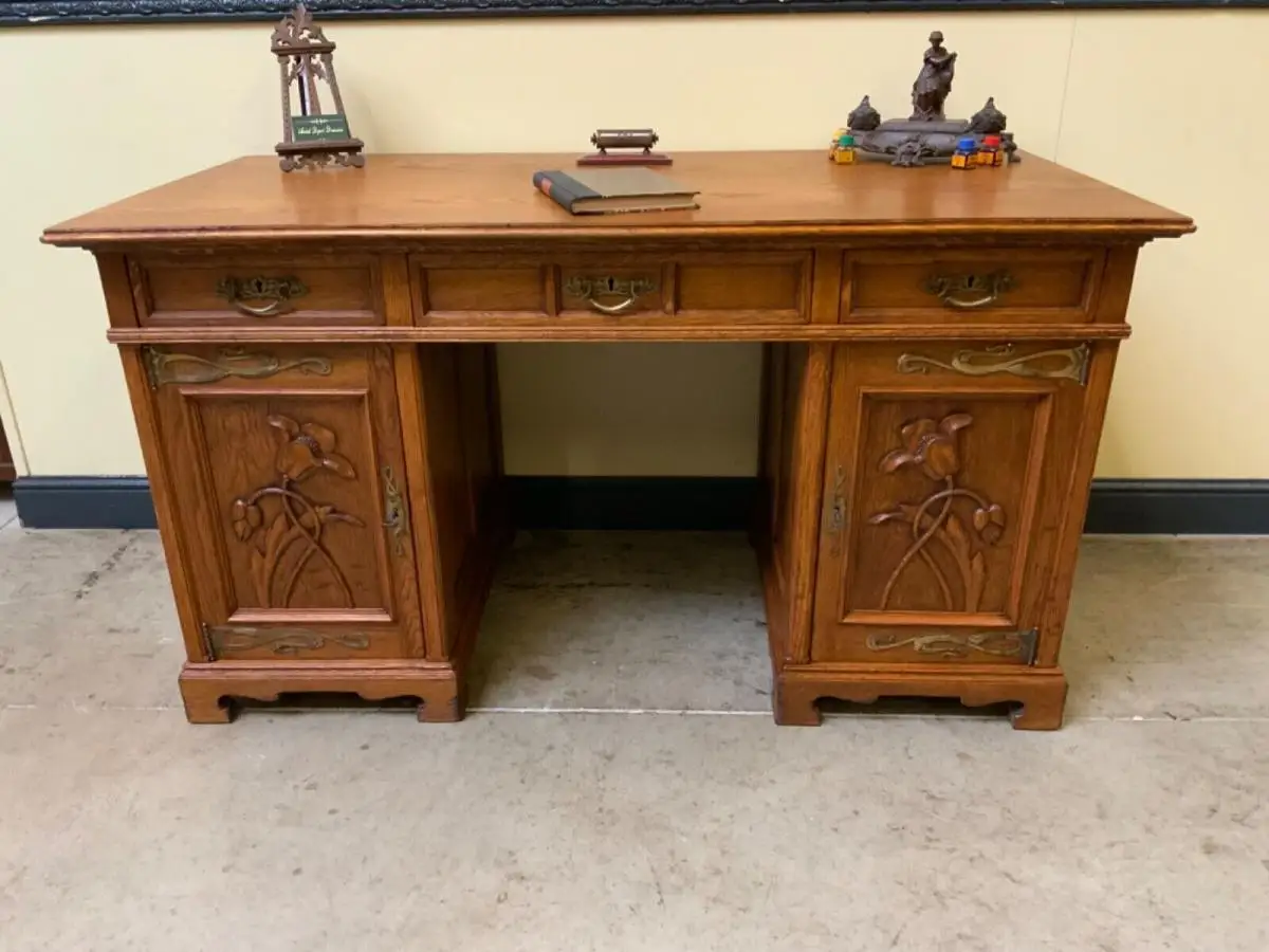 Antiker Jugendstil Schreibtisch, Art Nouveau - Traumhaft -  Lieferung möglich! 5