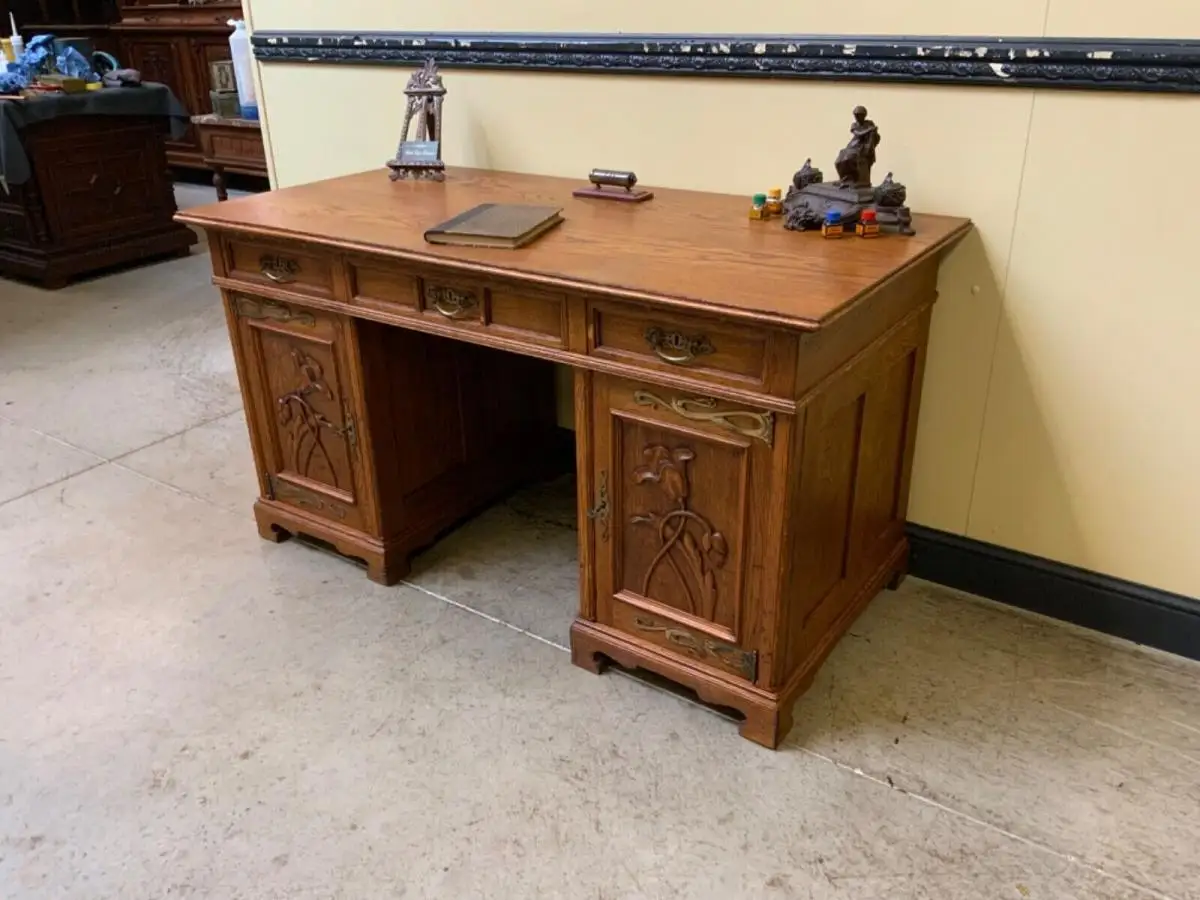 Antiker Jugendstil Schreibtisch, Art Nouveau - Traumhaft -  Lieferung möglich! 6