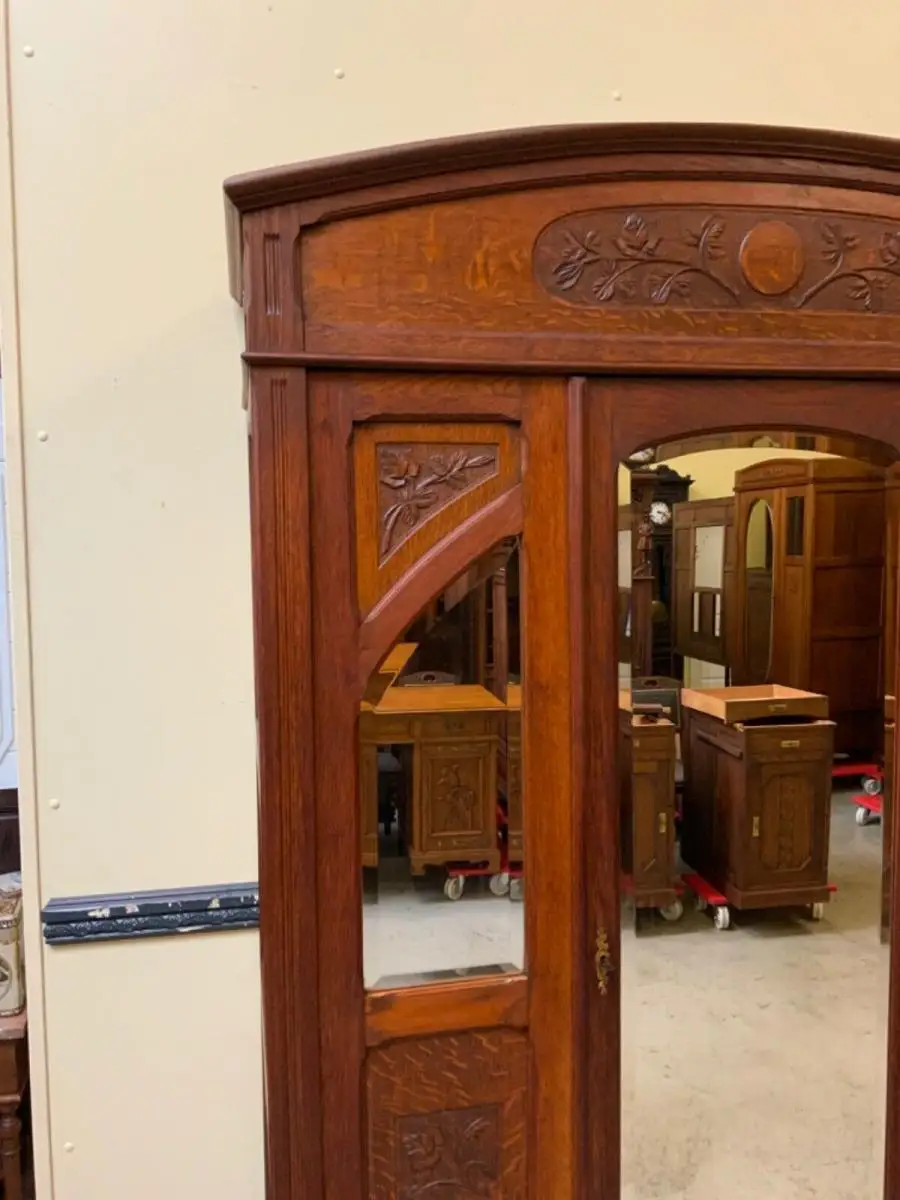 Antiker Jugendstil Kleiderschrank - Traumhaft  - Lieferung möglich! 11