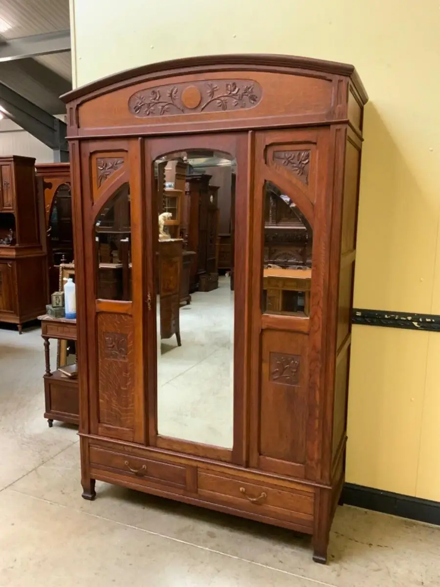 Antiker Jugendstil Kleiderschrank - Traumhaft  - Lieferung möglich! 2