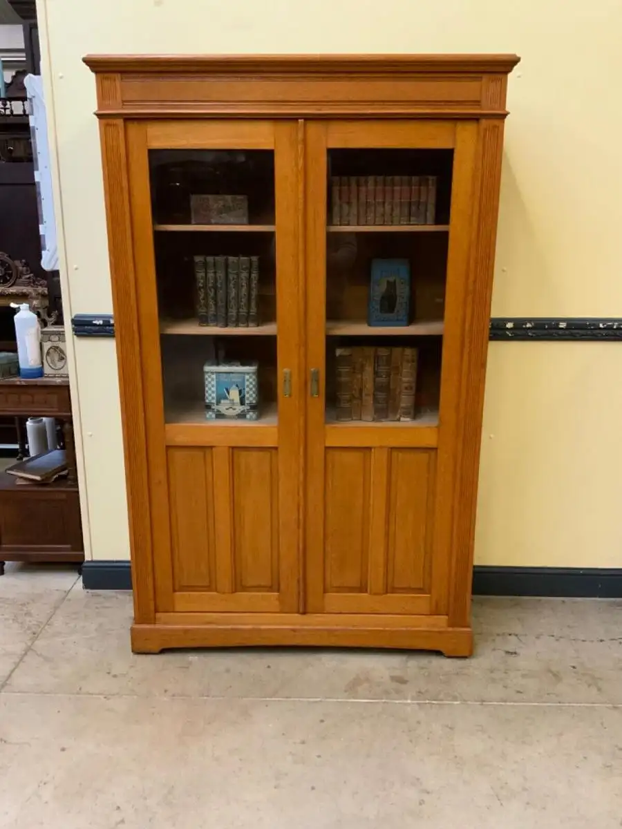 Antiker Jugendstil Bücherschrank, Vitrine,  - Lieferung möglich! 0