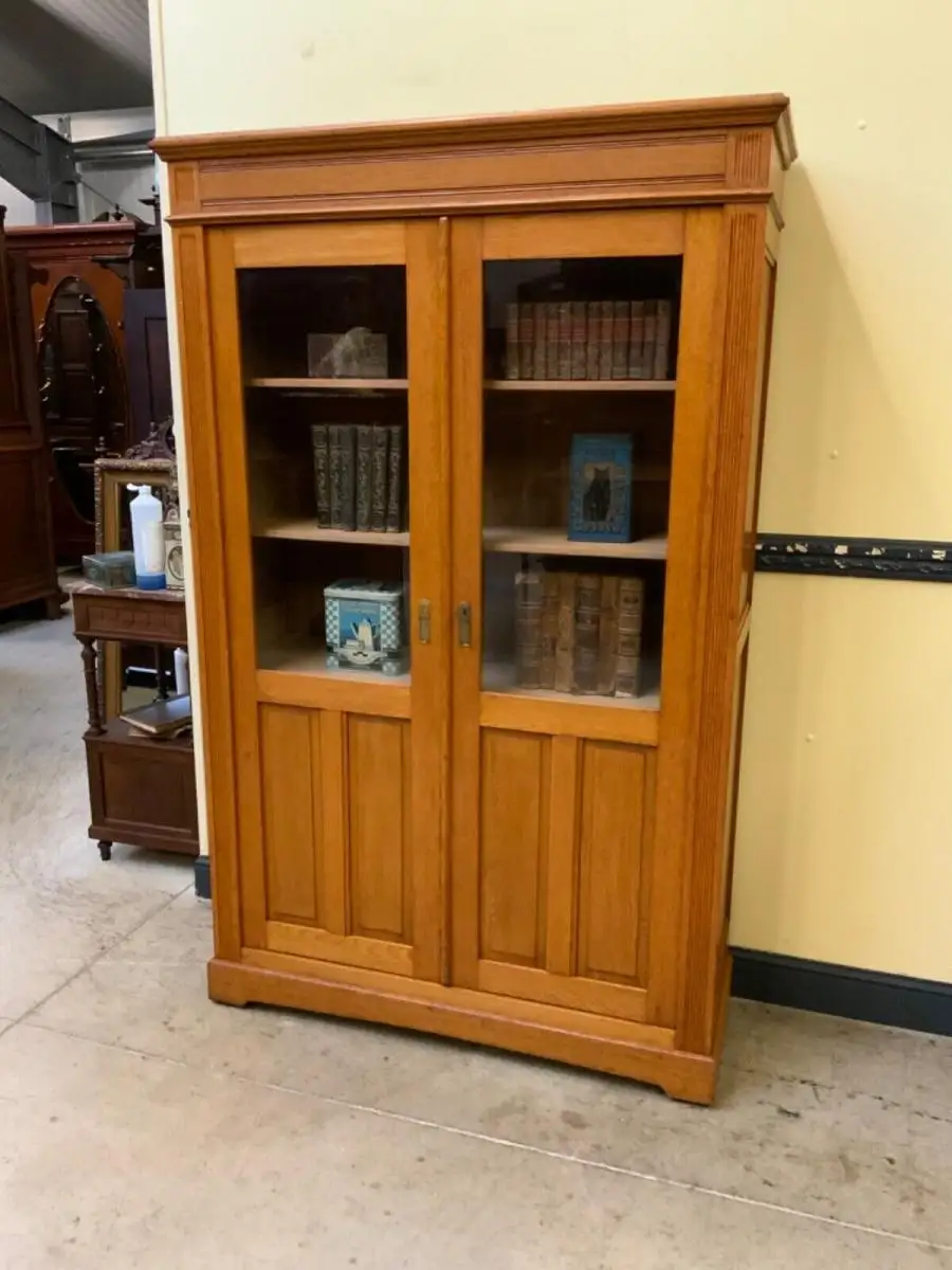 Antiker Jugendstil Bücherschrank, Vitrine,  - Lieferung möglich! 1