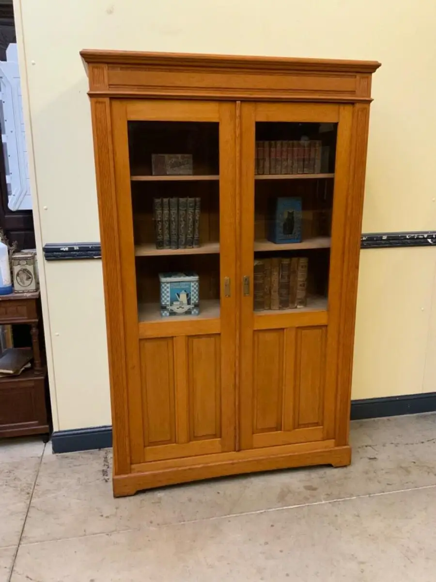 Antiker Jugendstil Bücherschrank, Vitrine,  - Lieferung möglich! 2