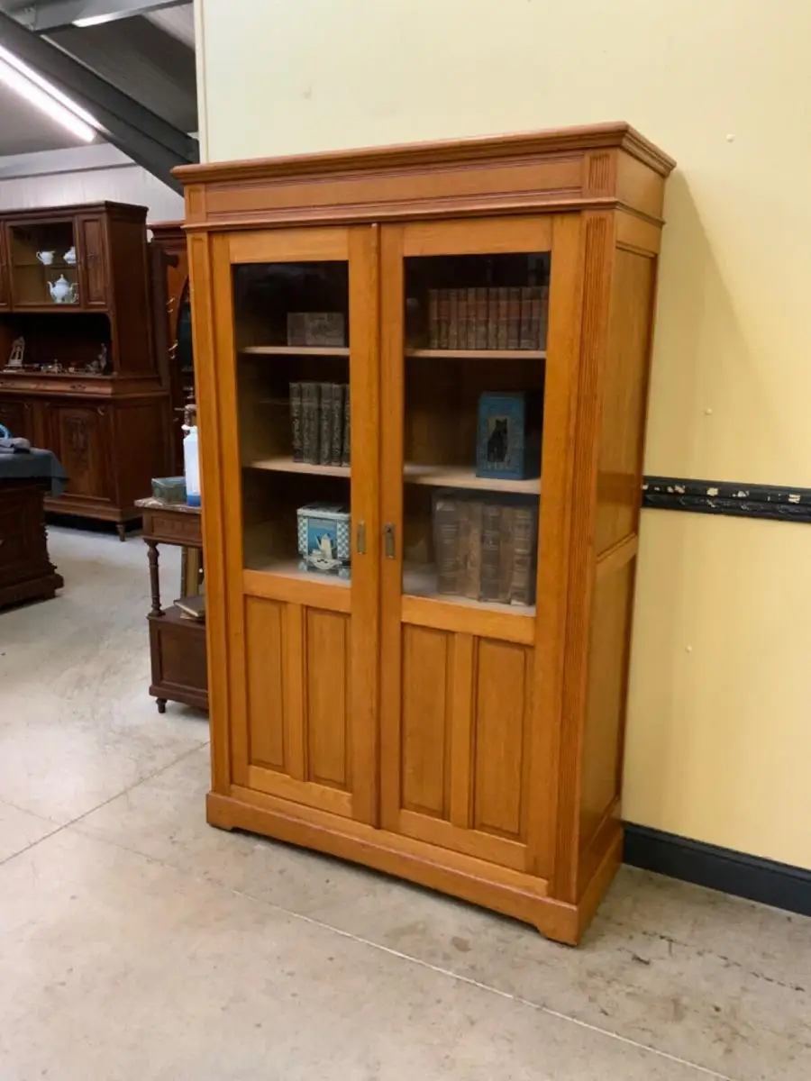 Antiker Jugendstil Bücherschrank, Vitrine,  - Lieferung möglich! 3