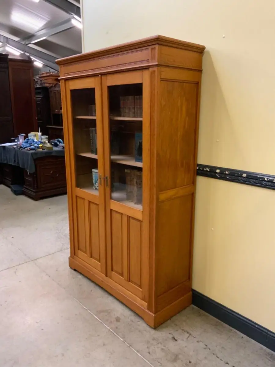 Antiker Jugendstil Bücherschrank, Vitrine,  - Lieferung möglich! 4
