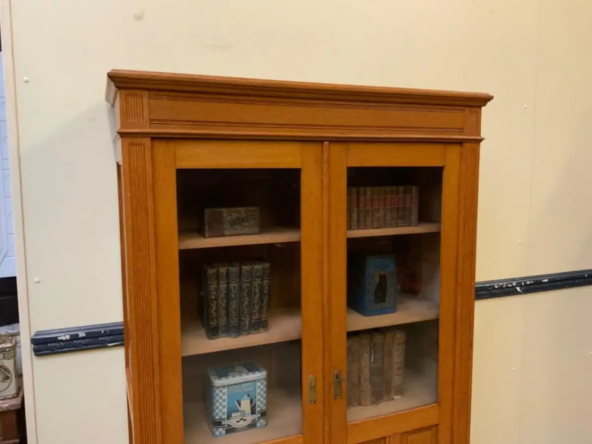 Antiker Jugendstil Bücherschrank, Vitrine,  - Lieferung möglich! 6