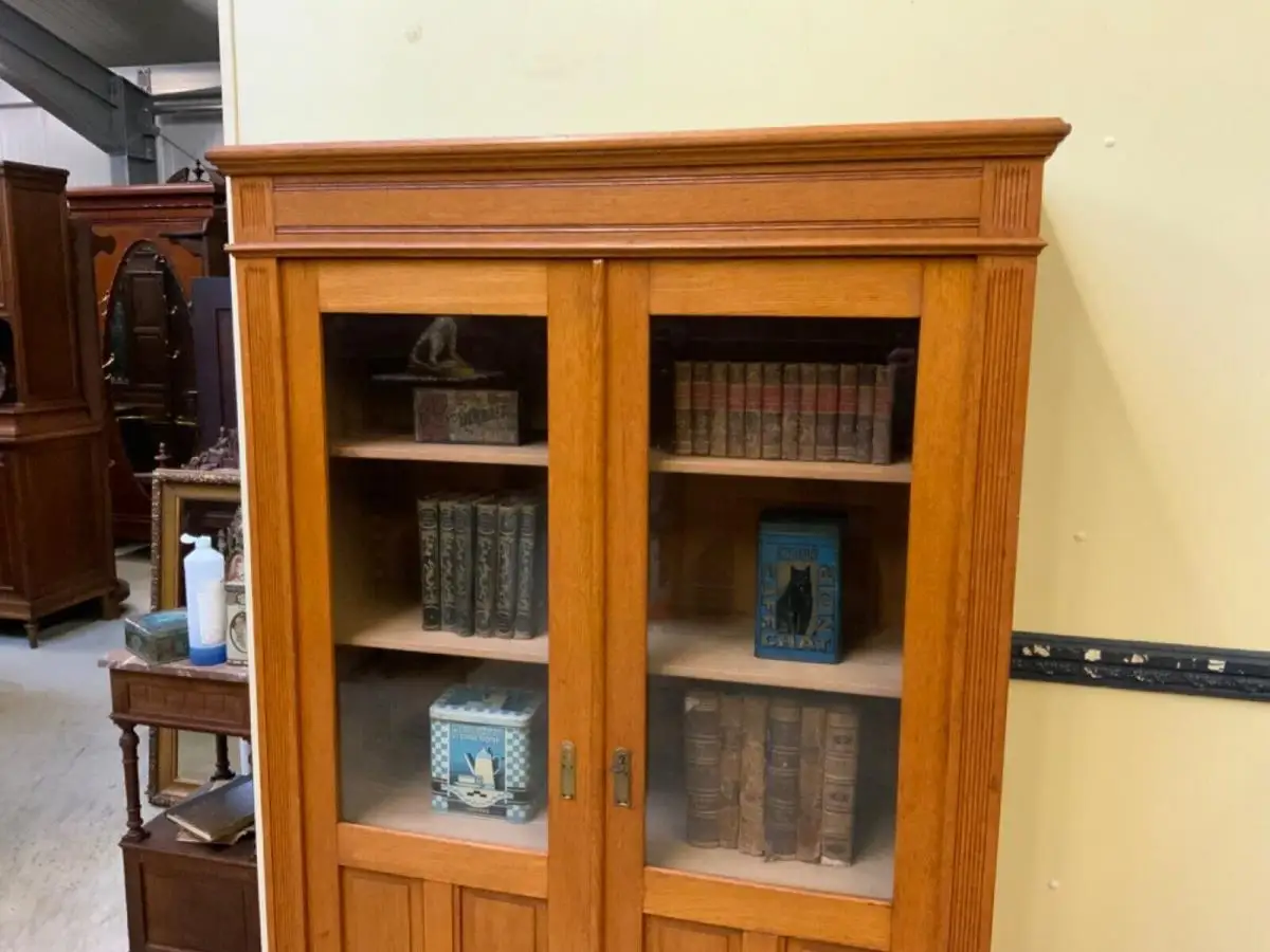 Antiker Jugendstil Bücherschrank, Vitrine,  - Lieferung möglich! 9