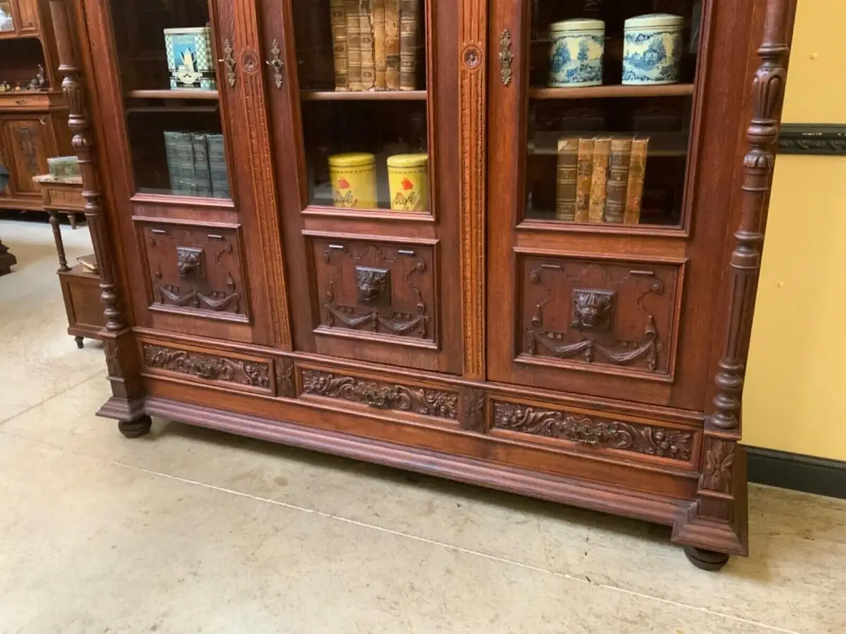 Antiker imposanter Gründerzeit Bücherschrank, Vitrine - Lieferung möglich! 10
