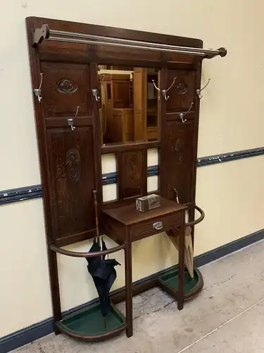 Antike Art Deco Garderobe mit  Schub - Traumhaft - Lieferung möglich!