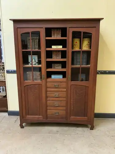 Antiker Jugendstil Bücherschrank, Vitrine, Traumhaft - Lieferung möglich!